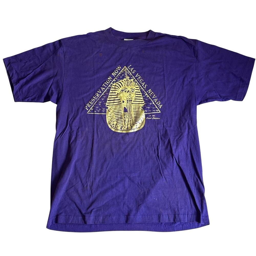 Sphinx‎ Preservation Now Las Vegas Vintage 1995 T-Shirt Basic T’s Purple Luxor?